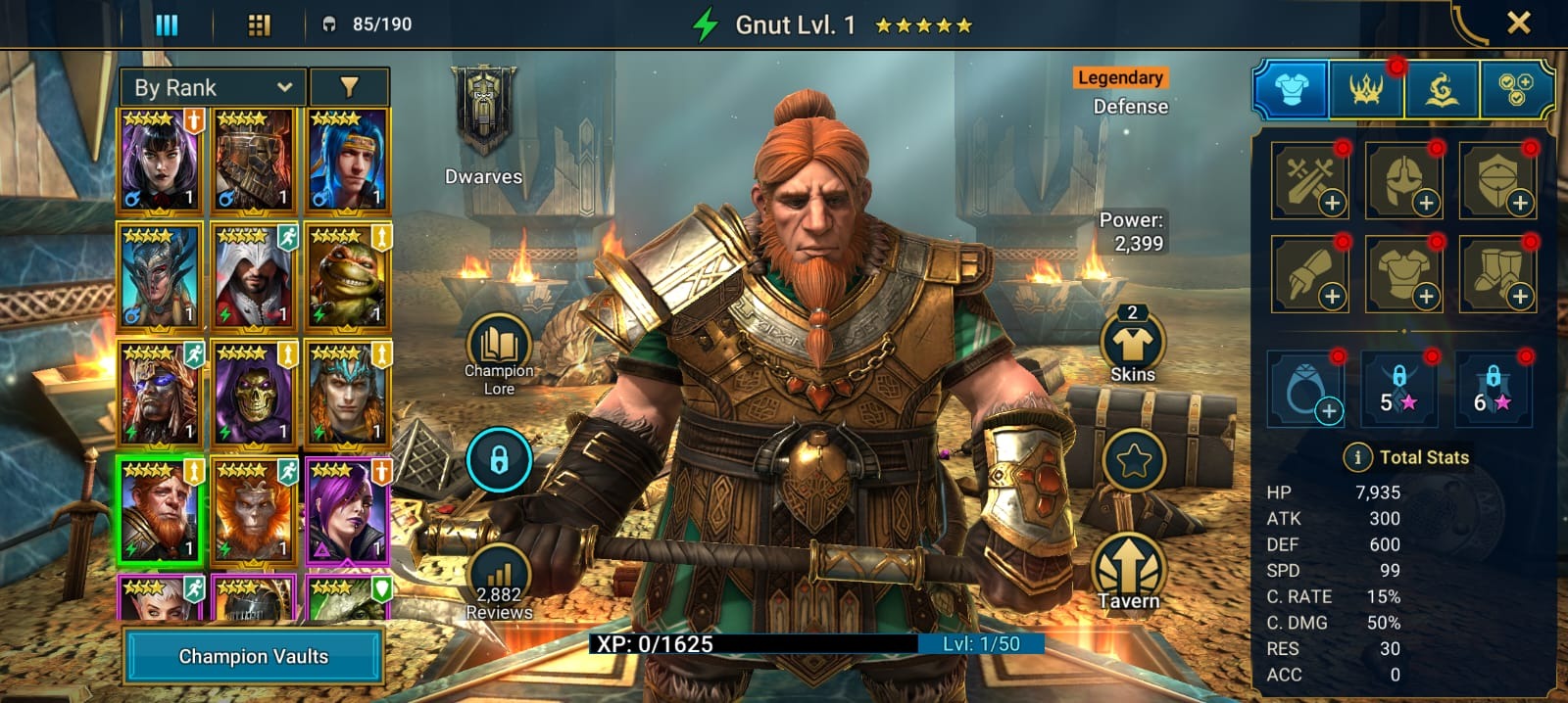 RAID Shadow Legends Account | Gnut Starter + 2-5 Legendary Champs + 5-20 Epics | IOS/PC/Android